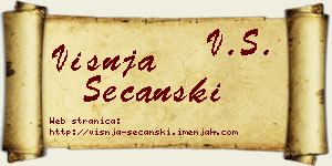 Višnja Sečanski vizit kartica